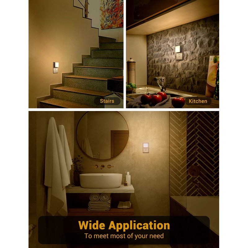 JandCase Night Lights Plug into Wall 2 Pack, Plug in