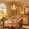 NUOBESTY 1Pc Dollhouse Chandelier Light, 1:12 Scale Miniature Ceiling Lamp