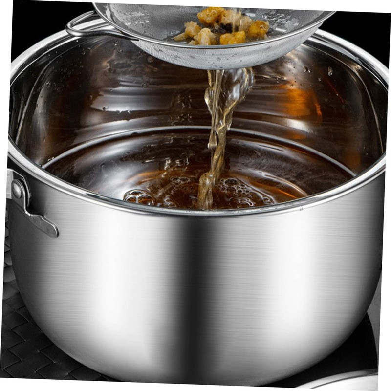 Ciieeo Stainless Steel Oil Basin with Lid Kitchen Multi Use
