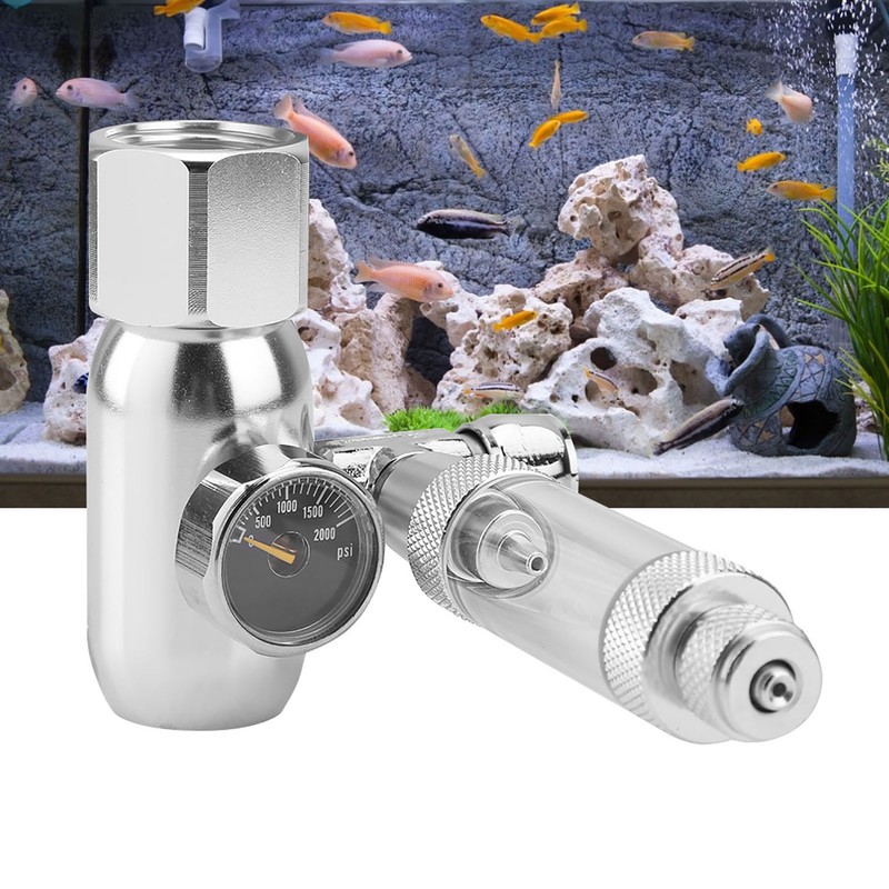 Aquarium CO2 Pressure Regulator Check Valve Gauge Bubble Counter Mini