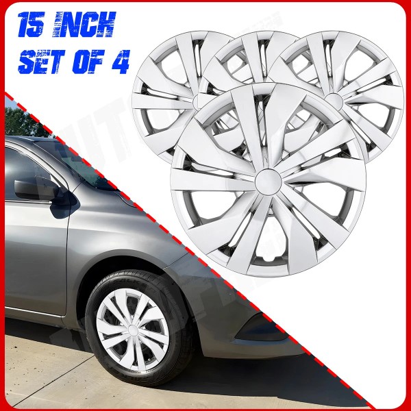 autofree-offroad 15" Set of 4 Wheel Covers Full Rim Snap