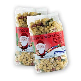 Pastabilities Santa’s Workshop Pasta, Fun Shaped Train Teddy Bear & Bicycle Noodles for Kids and Holidays, Non-GMO Natural Wheat Pasta 14 oz (4 Pack)