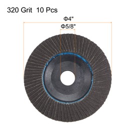 uxcell 4 Inch Flap Disc 320 Grit Sanding Grinding Wheels Silicon Carbide Abrasive 10pcs