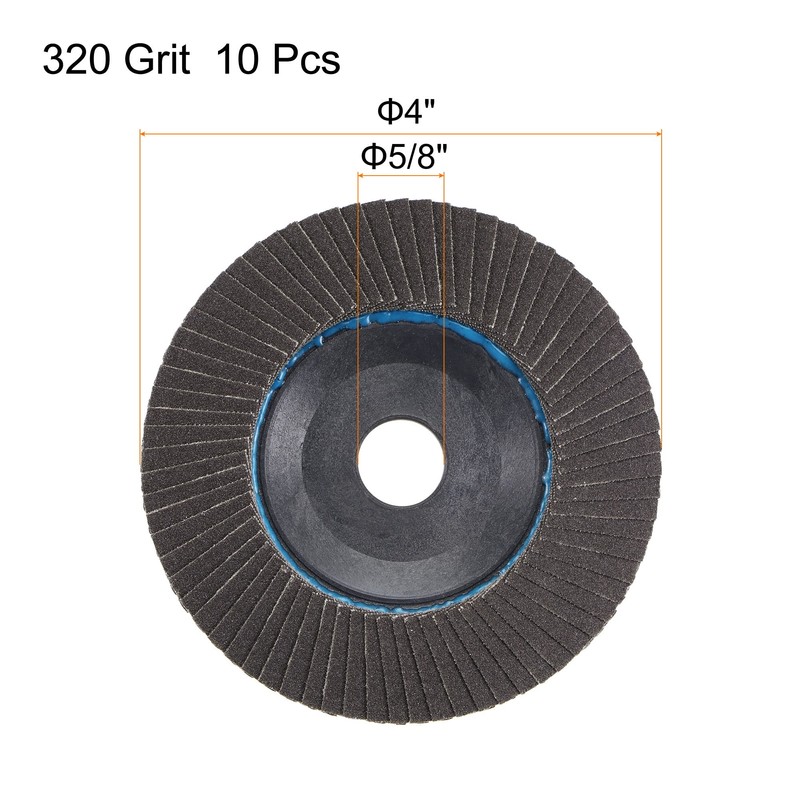 uxcell 4 Inch Flap Disc 320 Grit Sanding Grinding Wheels