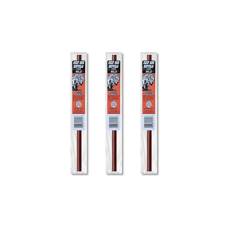 Buffalo Bob's Mild Buffalo Meat Stick 3 Pack