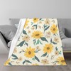 Jumsky Sunflower Throw Blankets for Boys Kids Warm Flannel Couch