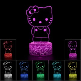 erduoduo Night Light,3D LED Lamp,7 Color Light for Christmas Gifts,Gradual Changing Touch Switch USB Table Lamp for Holiday Gifts or Home Decorations (08)