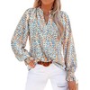 MASCOMODA Womens V Neck Floral Long Sleeve Tops 2025 Summer