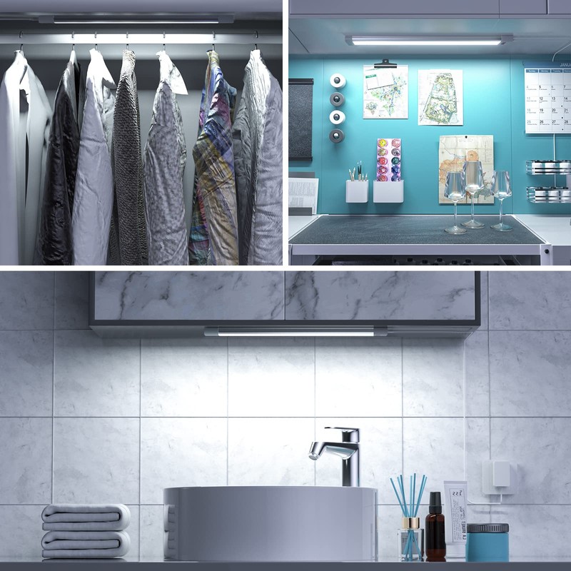 WOBANE Under-Unit Light Kitchen LED Dimmable, 5 Light Colours, Bright