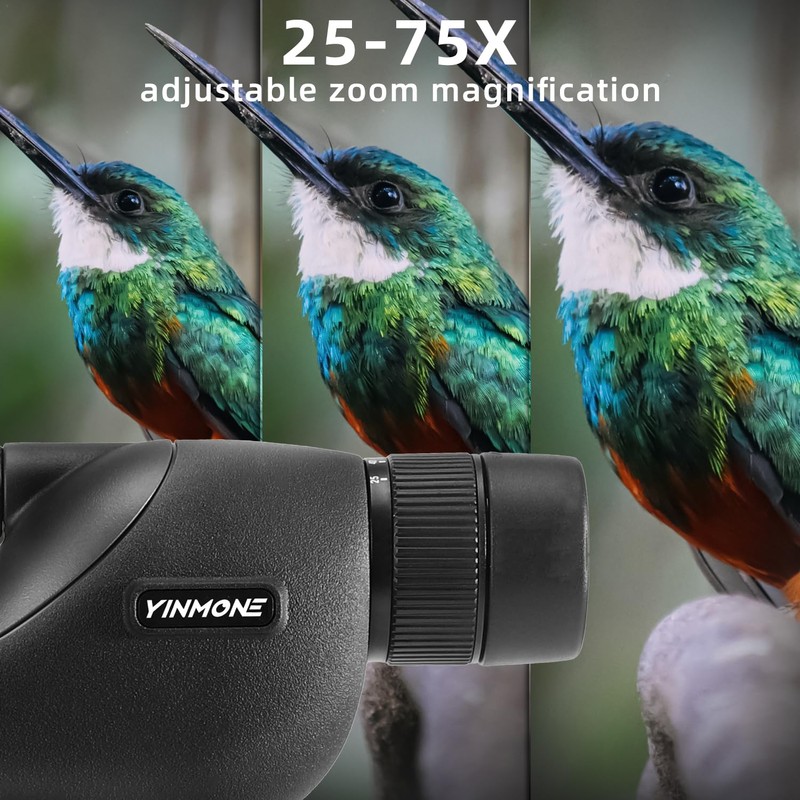 Compact 25-75x60 Spotting Scope Target Shooting Bird Watching Spotter Scope
