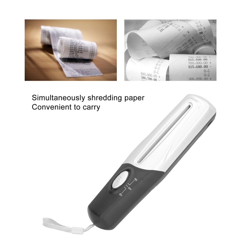 Kadimendium Paper Shredder, Mini Portable 4mm Multifunctional Paper Shredder for