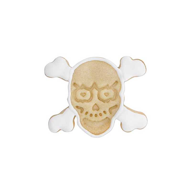 Städter 171886 Skull Cookie Cutter, Plastic, Black, 7.5 cm