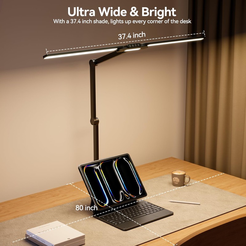 LED Architect Desk Lamp with Clamp - 24W Ultra Bright