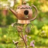 Zaer Ltd. Copper Colored Teapot Birdhouse Garden Stakes (Style 6)