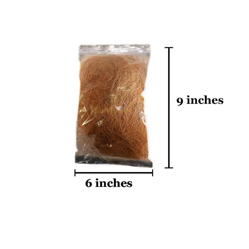 SunGrow Finch Coconut Fiber, Loose Bedding Substrate for Birds Nest