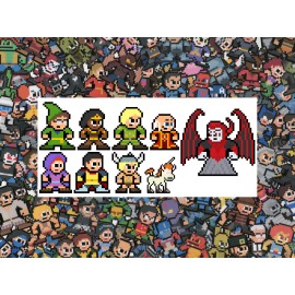 8-BitHero 8bit DUNGEONS & DRAGONS Vinyl Decal Set of 9 Stickers For Laptops & Macbook