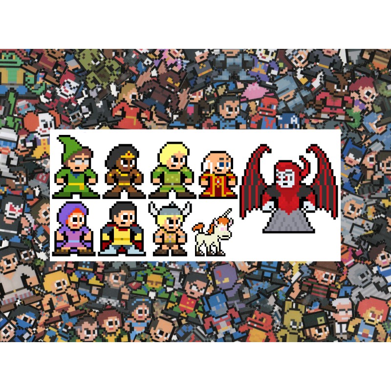 8-BitHero 8bit DUNGEONS & DRAGONS Vinyl Decal Set of 9