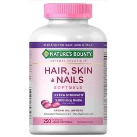 Nature’s Bounty Nature's Bounty HAIR SKIN & NAILS Extra Strength 250 Softgels 5000 mcg Biotin