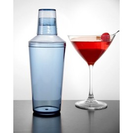 3-Piece Cocktail Shaker - 16 Ounce - Blue