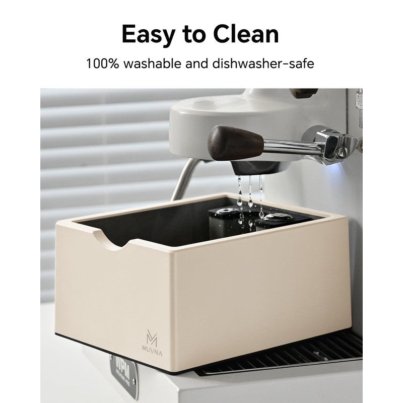 Espresso Knock Box, Durable ABS Coffee Grounds Dump Bin, Anti-Slip