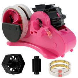 Heat Tape Dispenser Sublimation with Pen Holder, Non-Slip Multiple Roll Tape Dispenser with 2 Tapes, Portable Heat Tape Cut Dispenser, Compact Sublimation Tape Dispenser for Heat Transfer Tape Office