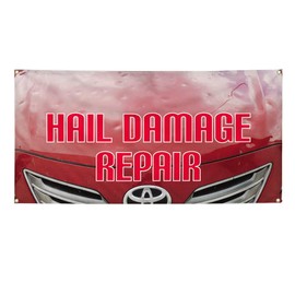 Vinyl Banner Multiple Sizes Hail Damage Repair A Advertising Printing Automotive Outdoor Weatherproof Industrial Yard Signs 8 Grommets 48x96Inches