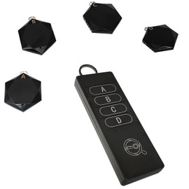 Key Finder,Wireless Locator,115ft Range 85db Sound Remote Finder,Use for Finding Key,Car Key,Tv Remote,Wallet,Bag.1 Transmitter & 4 Receivers