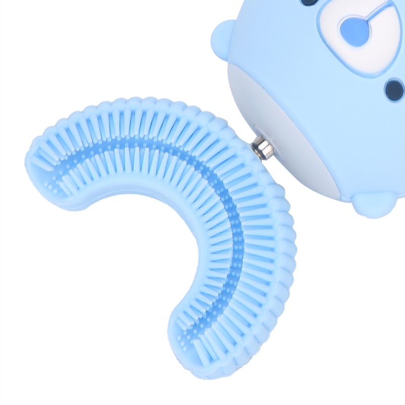 Cute Cartoon Bear Pattern U Shaped Automatic Toothbrush Electric Children