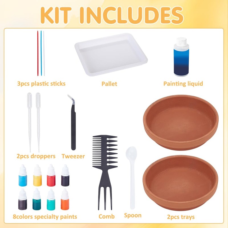 WEBEEDY DIY Water Marbling Set for Adults 2 Sets DIY