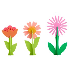 C. R. Gibson ADF-25046 Kailo Chic Acrylic Flower Home Decorations, Sizes Vary, Pink and Coral, 3 Pieces