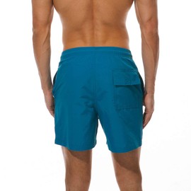 FREDRM Traje de baño para hombre de secado rápido con forro de malla por encima de la rodilla, Azul (Peacock Blue), XX-Large