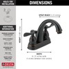 Delta Faucet 25996LF-OB-ECO Lavatory Faucet 2H Orb with Popup