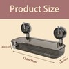 YRYUNRUI Shower Caddy Suction, No-Drill Shower Shelf, Waterproof Transparent Shower