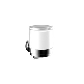 emco Round Liquid Soap Dispenser I Wall Mounted No Drilling I Bathroom Soap Dispenser for Liquid Soap I Wall Soap Dispenser for Gluing, No Drilling I in Chrome