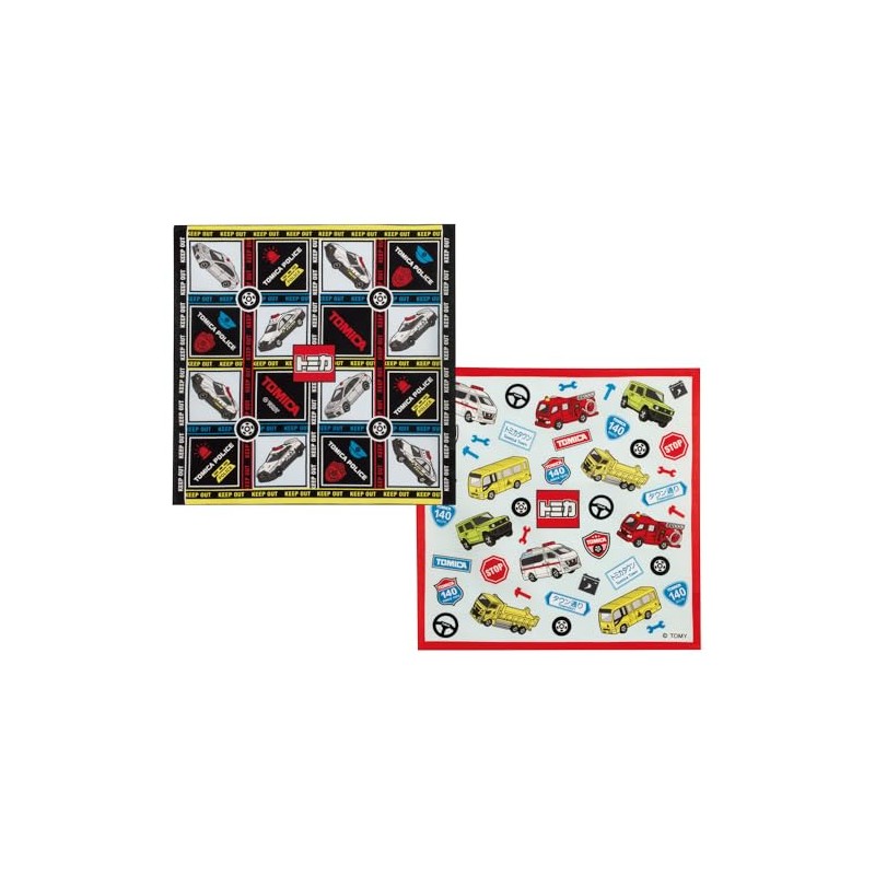 Skater KB4WN-A Tomica Boy's Bento Cloth Lunch Cloth, Set of