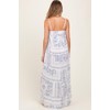 PinkBlush Light Blue Hi-Lo Spaghetti Strap Patchwork Ruffle Maternity Maxi