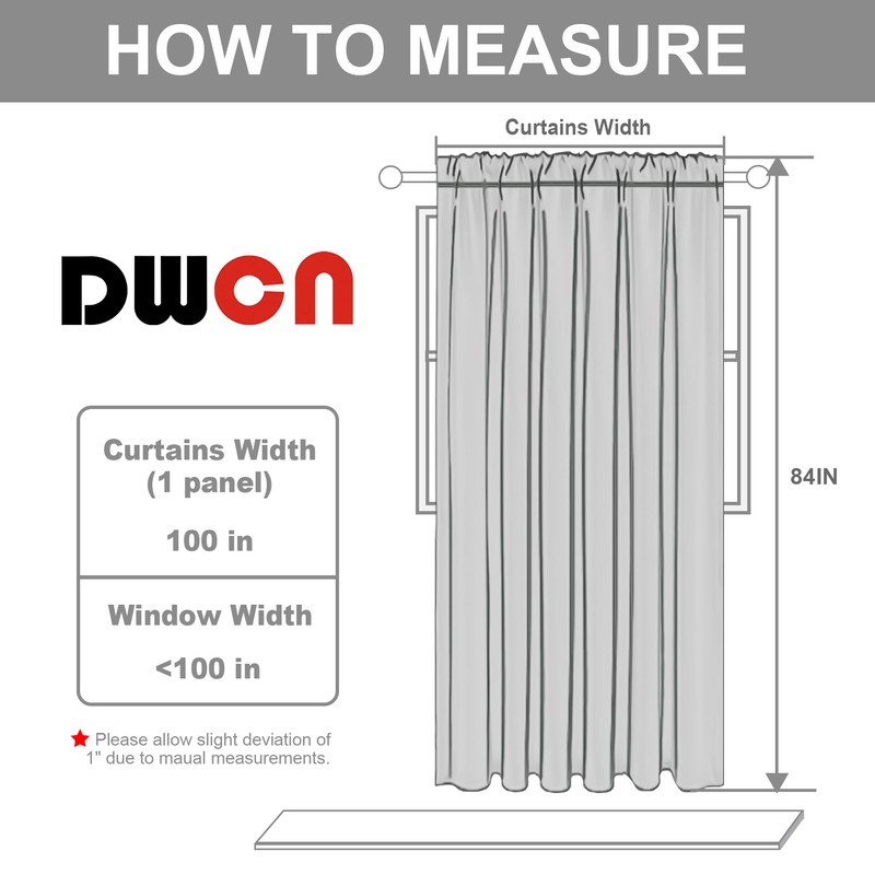 DWCN Patio Sliding Door Curtains - Extra Wide Curtains for
