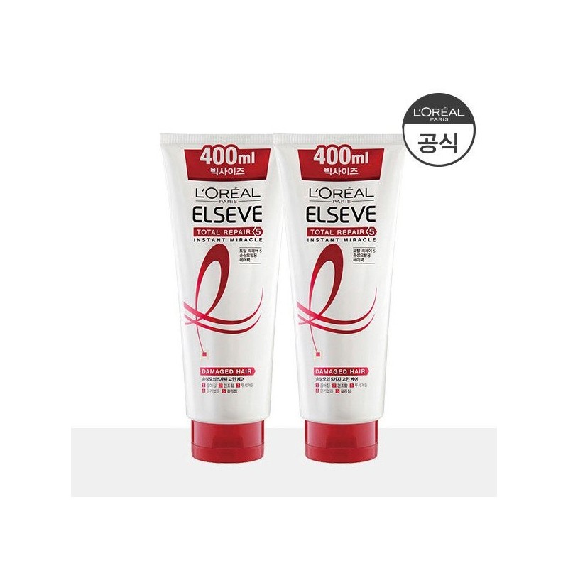 로레알파리 Total Repair Miracle Hair Pack 400ml x 2 [Gift]