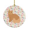 Selkirk Rex Cat Christmas Ceramic Ornament