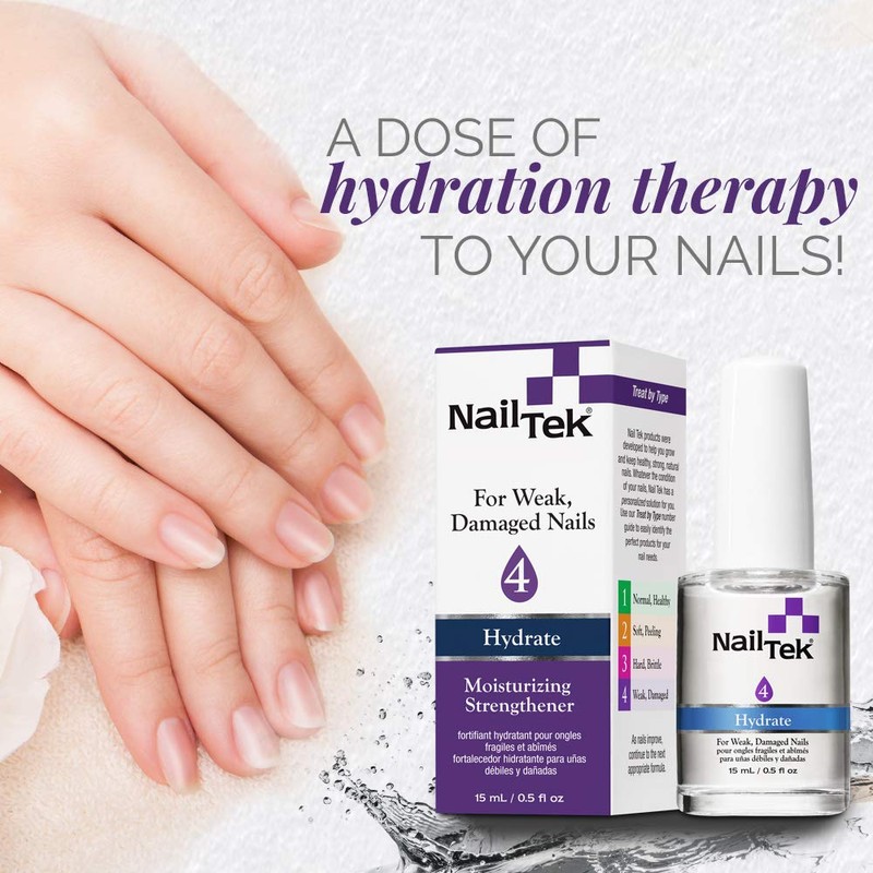 Nail Tek Hydrate Moisturizing Strengthener - 4 For Unisex 0.5