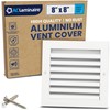 [8 x 8 Duct Hole] Vent Cover. Aluminum Exterior Return