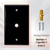 HXH 1-Port Single-Gang Coax Wall Plate, F-Type Connector, Black, 1-Pack