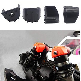 4Pack ShareGoo RC Shock Absorber Wear Resistant Cover Absorption Guards Anti-Collision Glue for HSP HPI Axial Himoto Traxxas Redcat Racing 1/8 RC Car Monster Truck Buggy (Black)