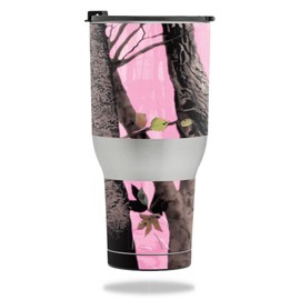 MightySkins Skin Compatible with RTIC Tumbler 40 oz. (2017) - Pink Tree Camo | Protective, Durable, and Unique Vinyl Decal wrap Cover | Easy to Apply, Remove, and Change Styles | Made in The USA