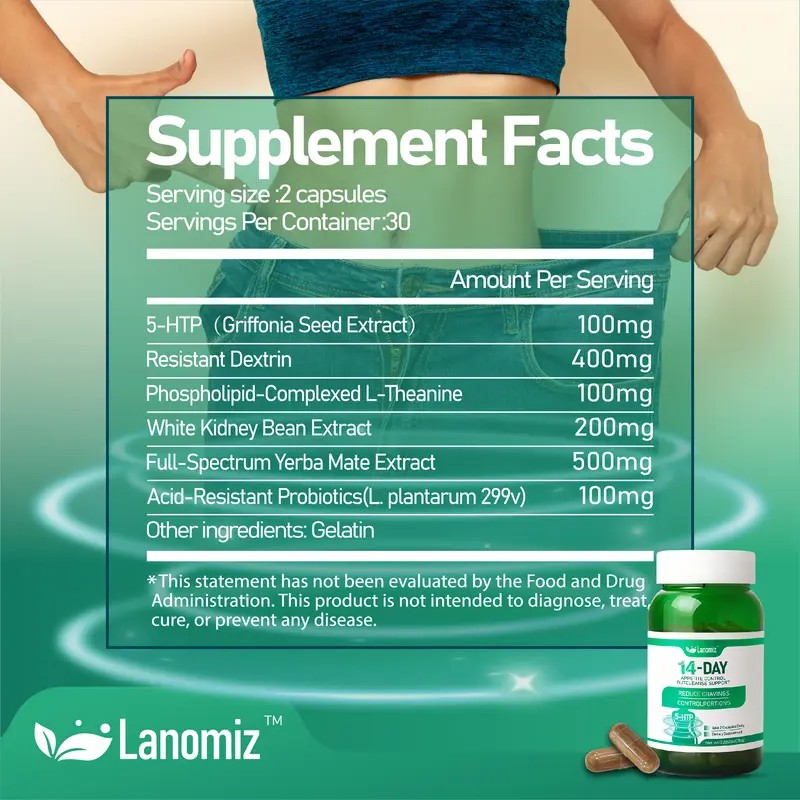LANOMIZE Gut Health Complex – Delayed-Release Probiotics, White Kidney Bean