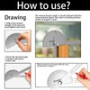 Nortools Stainless Steel Angle Protractor -180° Two Arm Ruler Adjustable