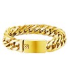 BIYONGDE Mens Cuban Link Chain Bracelet, Gold Color Miami Cuban