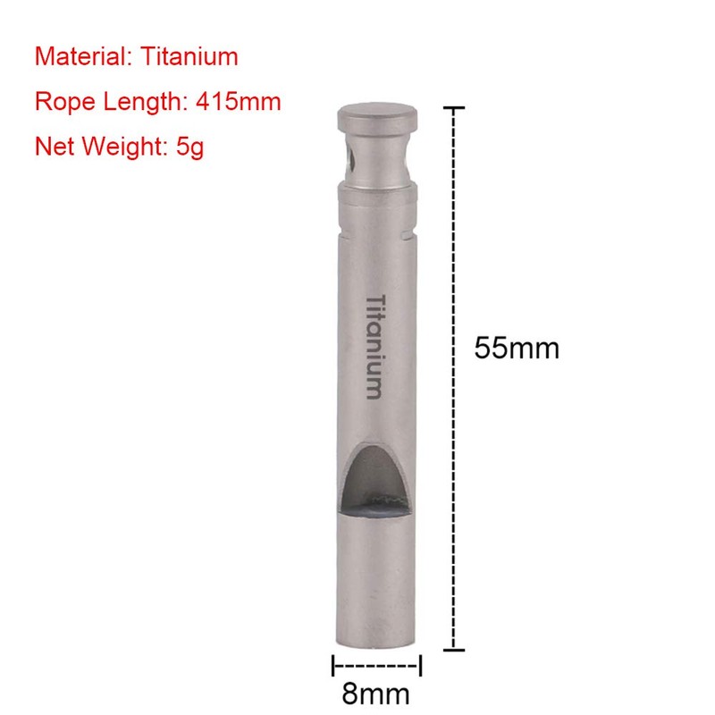 Lixada Titanium Emergency Whistle Ultralight Sports Coach Referee Whistles with