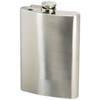 Maxam Stainless Steel Flask, Lightweight Drinking Hip Flask with a Screw-On, Leak Proof Lid, Polished Silver, 8 Ounce Capacity