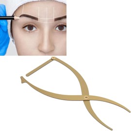 Plantilla para Cejas, Regla de Microblading, Regla para Cejas, Herramienta de Medición Simétrica de Proporción á de Posicionamiento de 3 Puntos de Acero Inoxidable, Regla